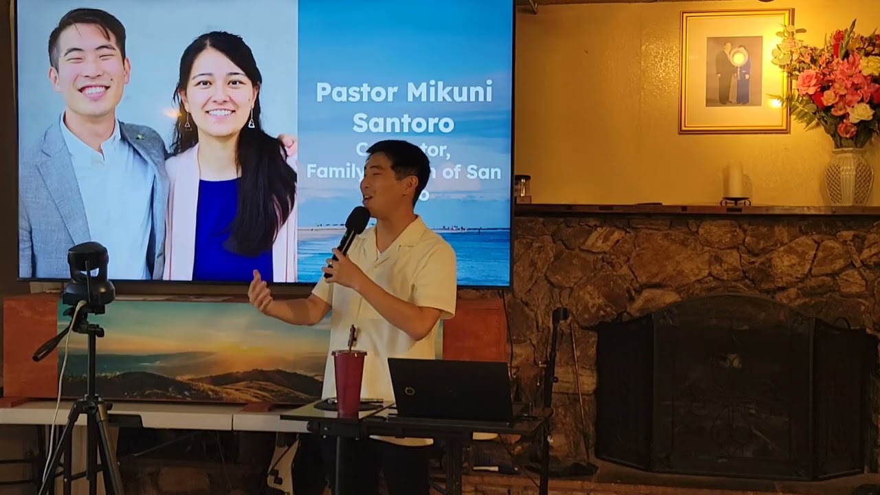 Pastor Mikuni Santoro preaching at Family Church of San Diego
